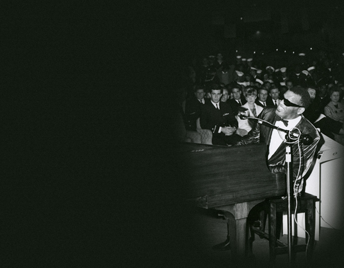 Ray Charles playing a concert