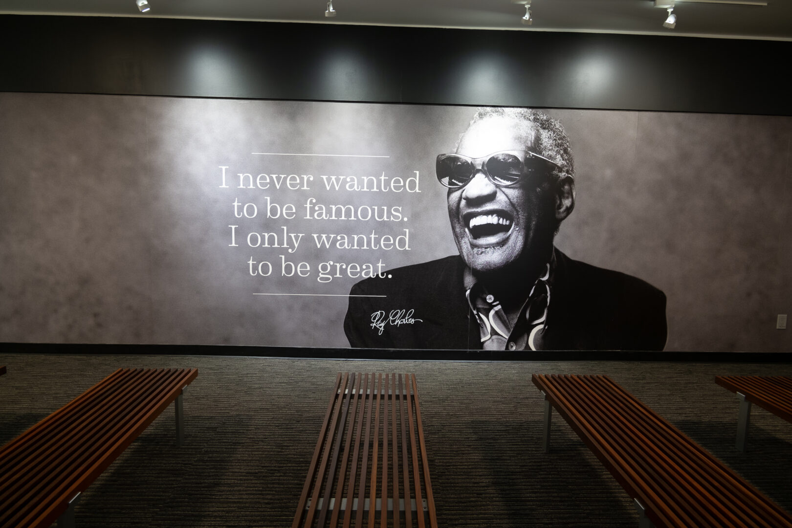 Museum display with plaques